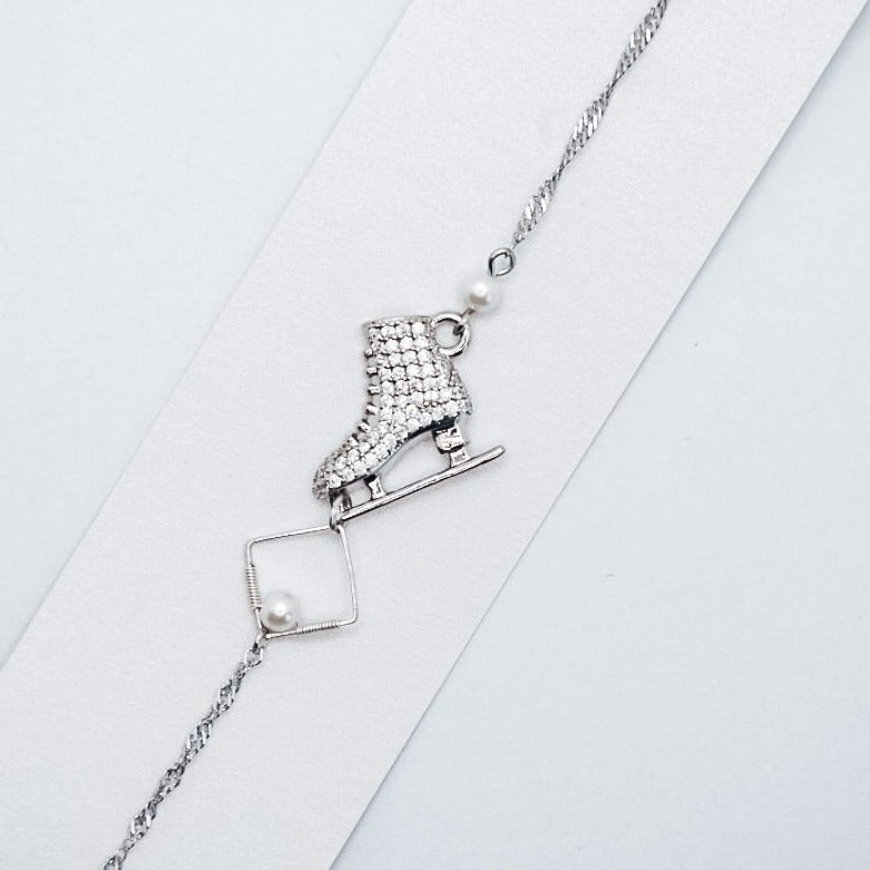 Square Pearl Skating Bracelet