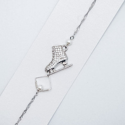 Square Pearl Skating Bracelet