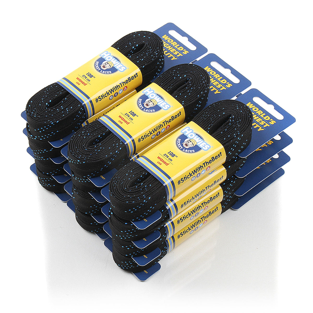 Howies Black Waxed Hockey Skate Laces - alternate view 3