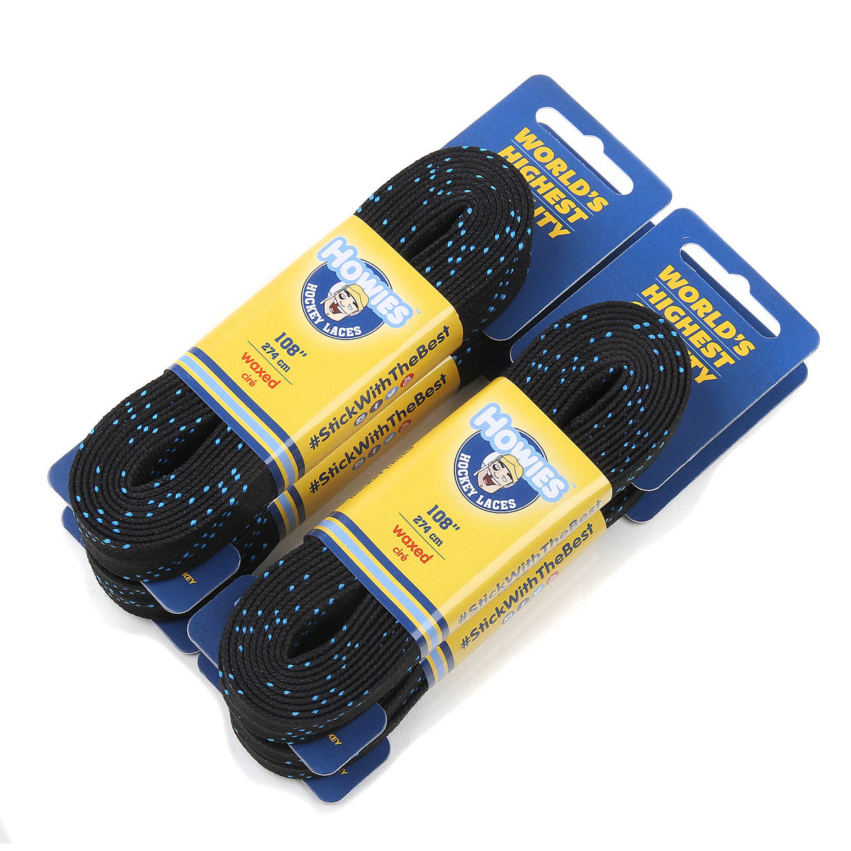 Howies Black Waxed Hockey Skate Laces - alternate view 2