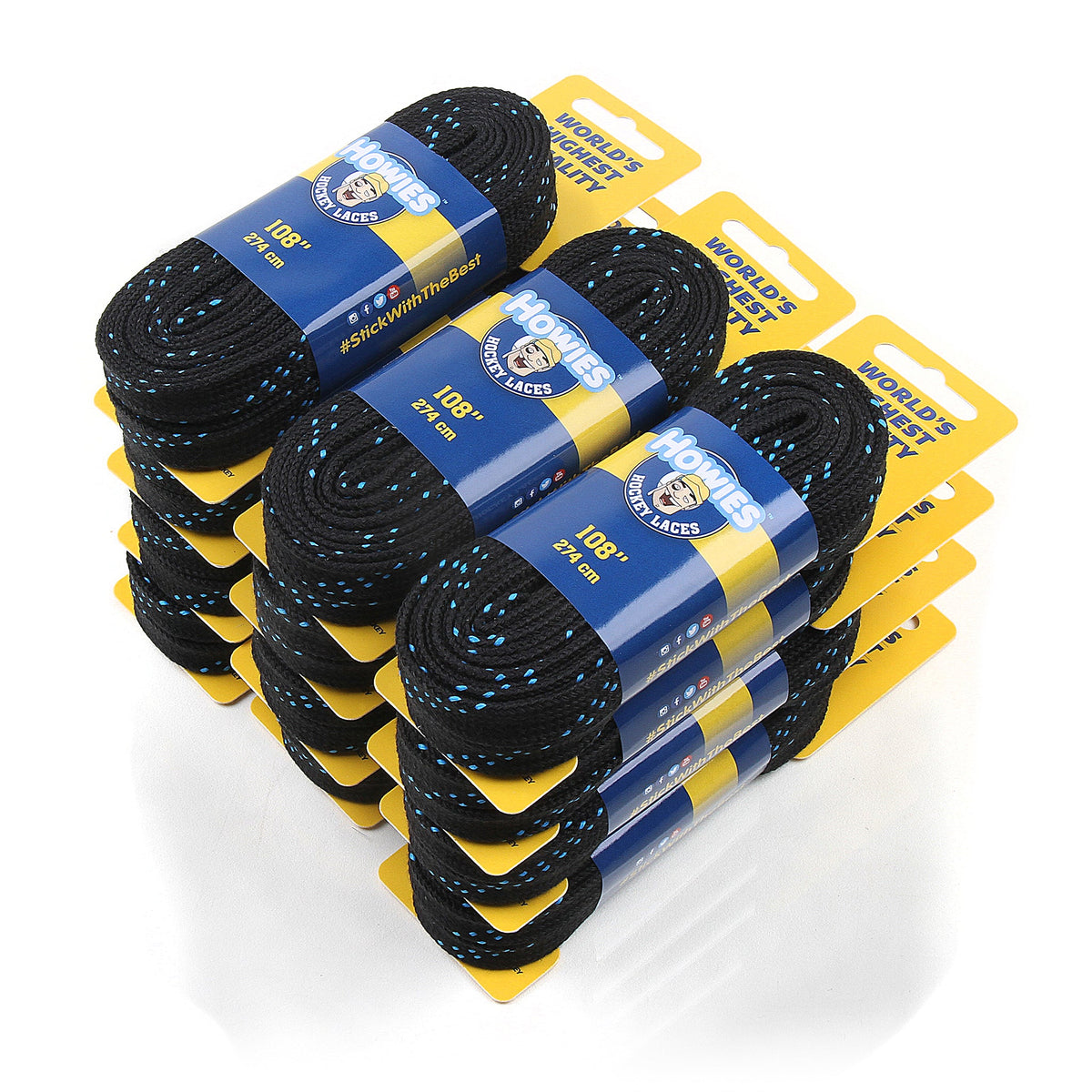 Howies Black Cloth Hockey Skate Laces - alternate view 3