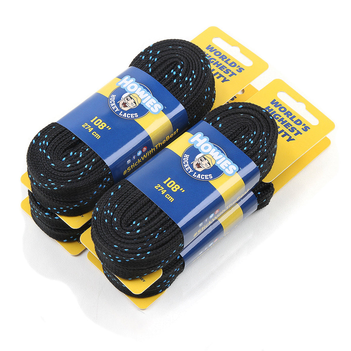 Howies Black Cloth Hockey Skate Laces - alternate view 2