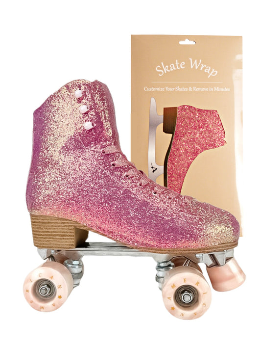 Roller Skate Wraps- Pink Sparkle
