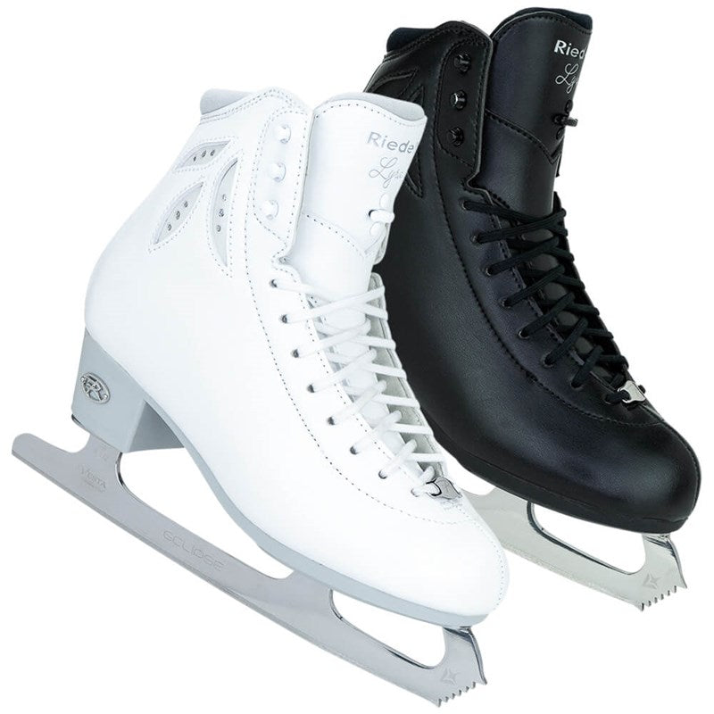 Riedell White Lyra Competitive Skate Set