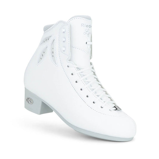 Riedell White Lyra Competitive Boots (no blades)