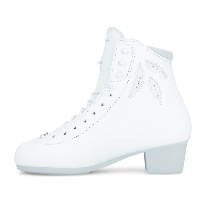 Riedell White Lyra Competitive Boots (no blades)