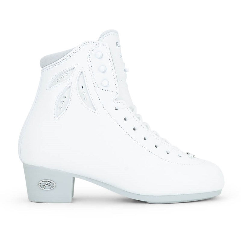 Riedell White Lyra Competitive Boots (no blades)
