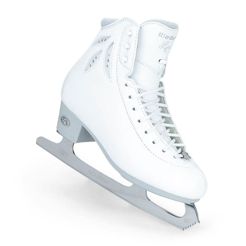Riedell White Lyra Competitive Skate Set