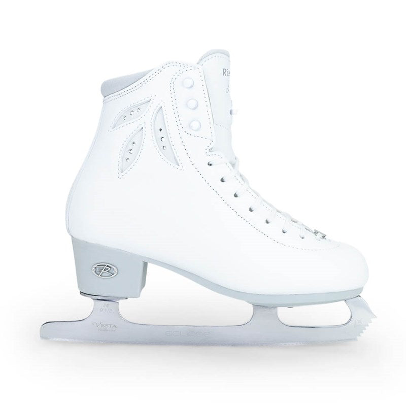 Riedell White Lyra Competitive Skate Set