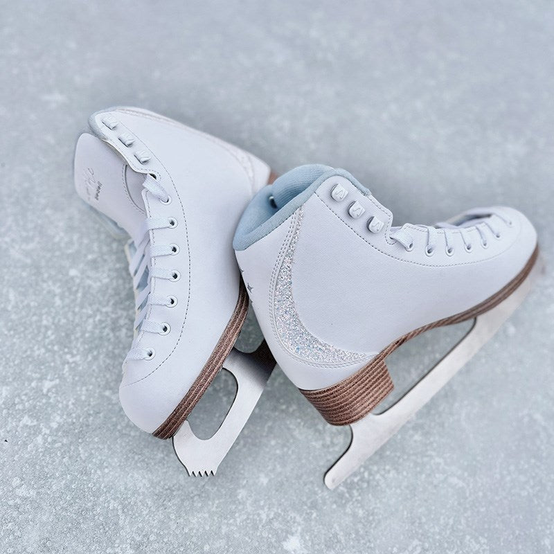 Riedell Sparkle White Beginner Figure Ice Skates