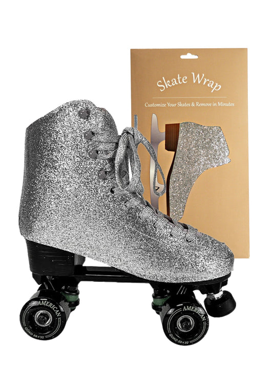 Roller Skate Wrap- Sparkle Silver