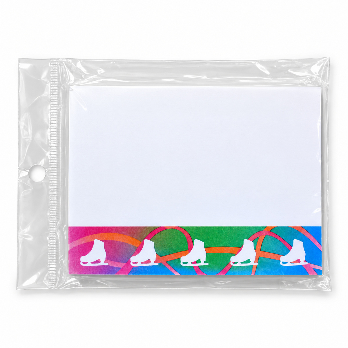 Ice Skate Silhouette Sticky Notepad