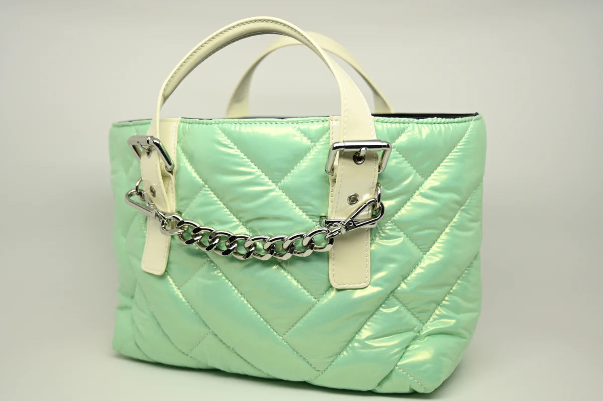 Mint Pearly Kiss And Cry Angels Tote Bag
