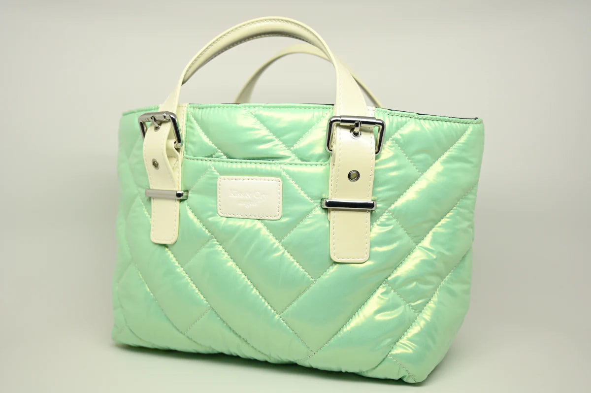 Mint Pearly Kiss And Cry Angels Tote Bag