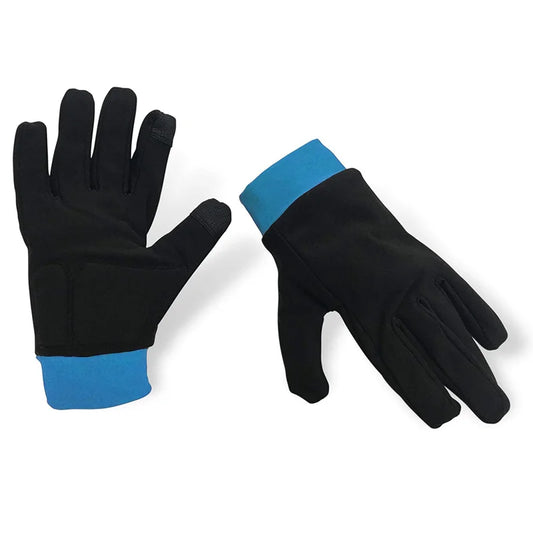 Blue ColorFlow Water-resistant Gloves With Touchscreen Fingertips