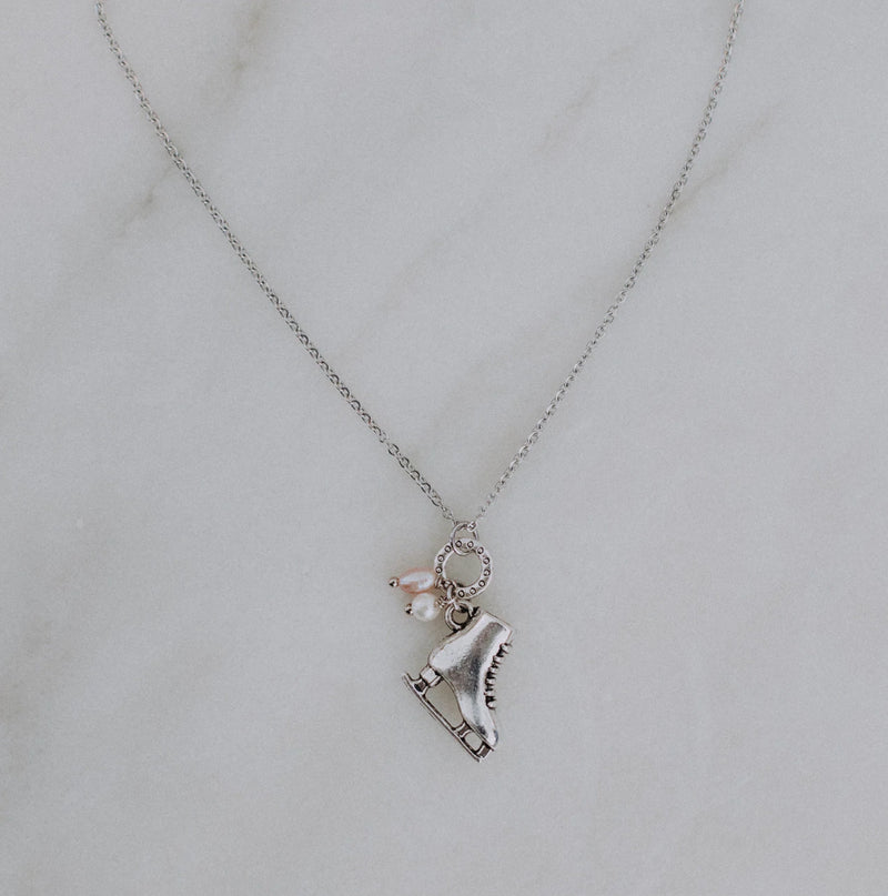 Brilliance & Melrose Skate Necklace with Pearls