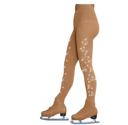 Chloe Noel TB8832 Rhinestone Swirls Over The Boot Tights