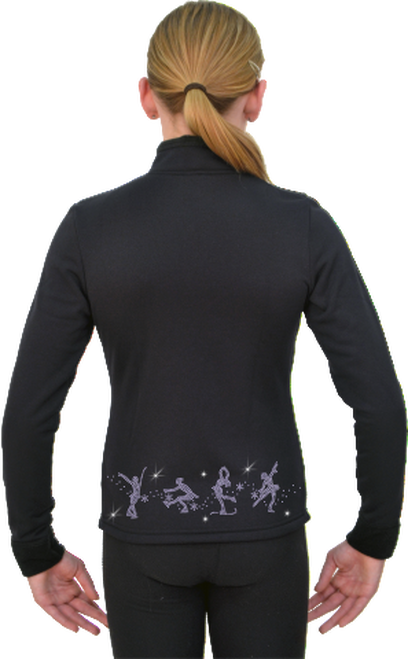 Chloe Noel J11 Solid Polar Fleece Figure Skating Jacket with Skate Group Line