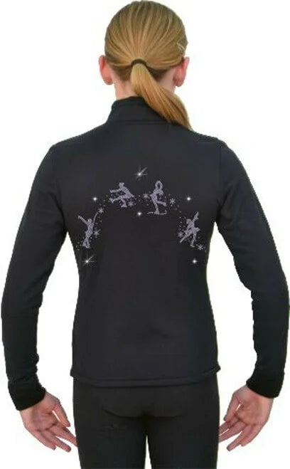Chloe Noel Group Arc Rhinestone J11 Solid Polar Fleece Figure Skating Jacket