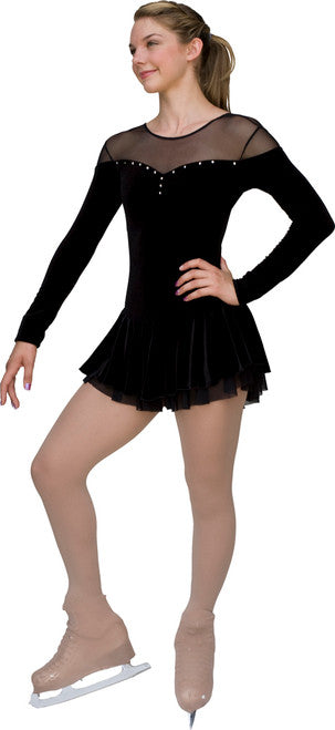 Chloe Noel Black DLV04 Ice Skating Dress