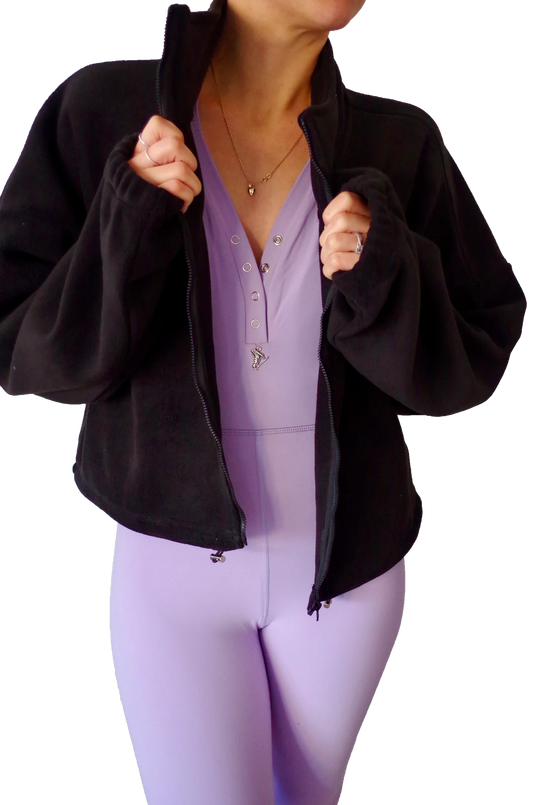 Fleece Oversized Skating Jacket by Brilliance & Melrose