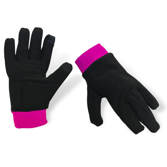 Pink ColorFlow Water-resistant Gloves With Touchscreen Fingertips