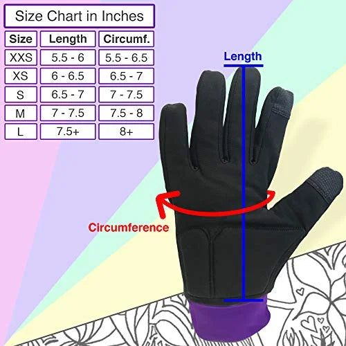 Purple ColorFlow Water-resistant Gloves With Touchscreen Fingertips