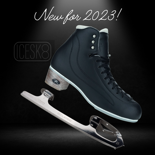 Riedell Vega Black Skate Boot Set with Vesta Blade