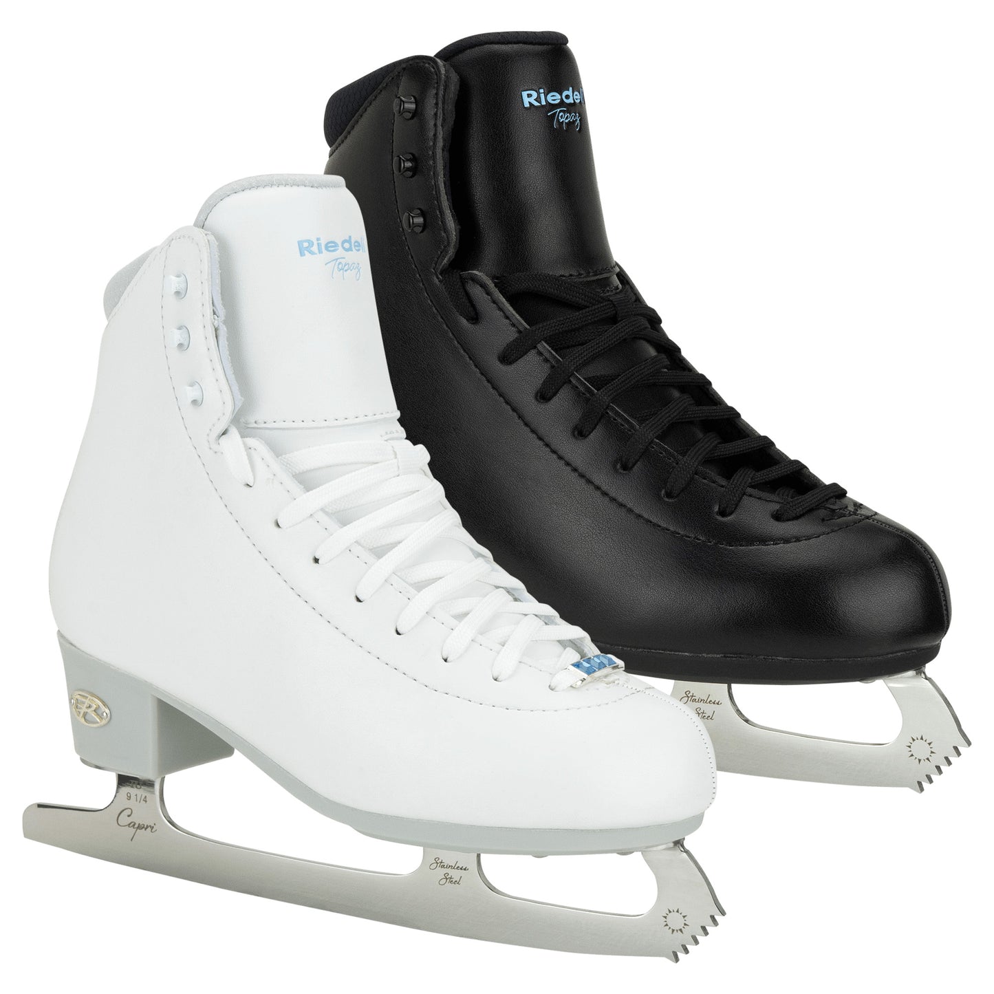 New for 2023! Riedell Black Topaz Ice Figure Skating Skate