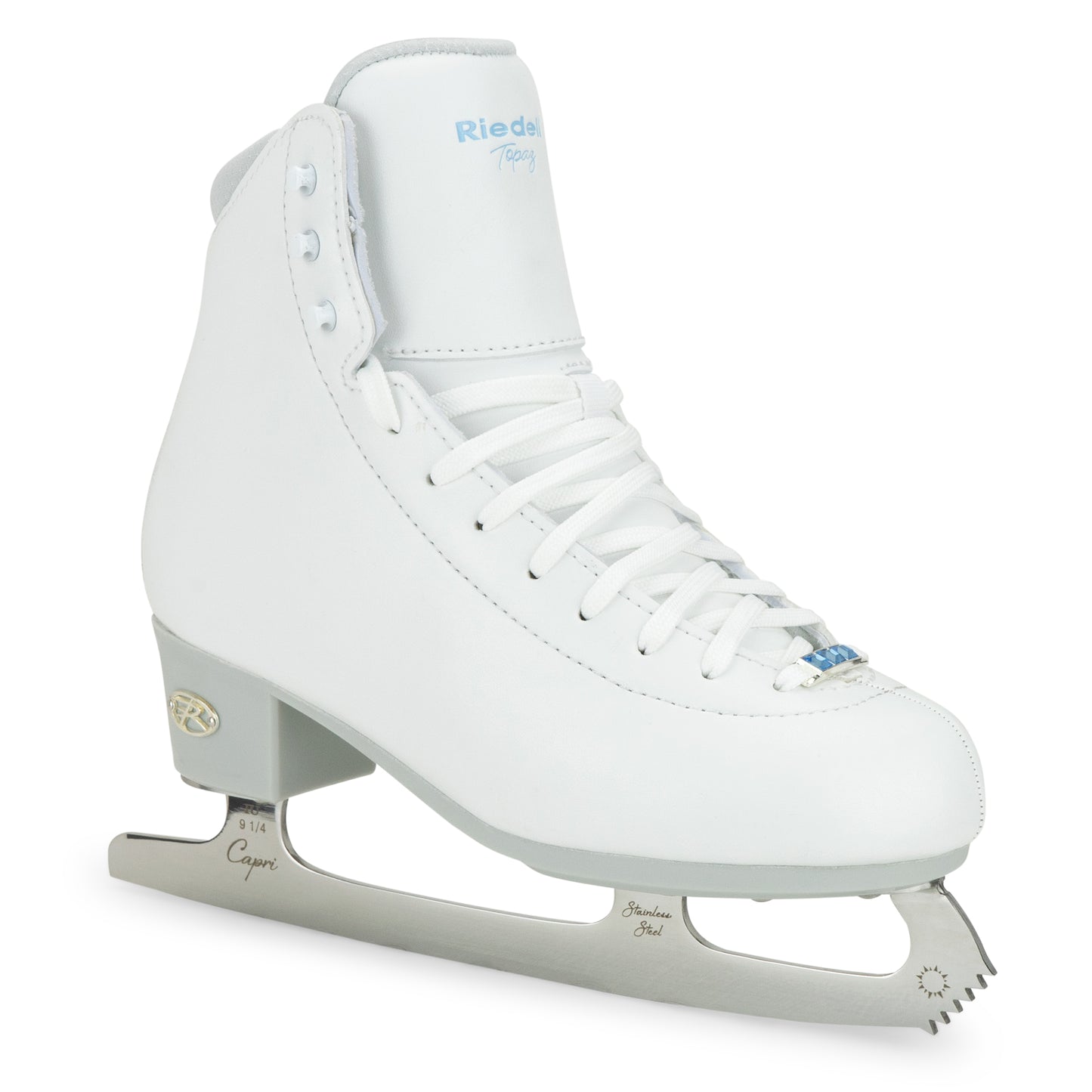 New for 2023! Riedell White Topaz Ice Figure Skating Skate